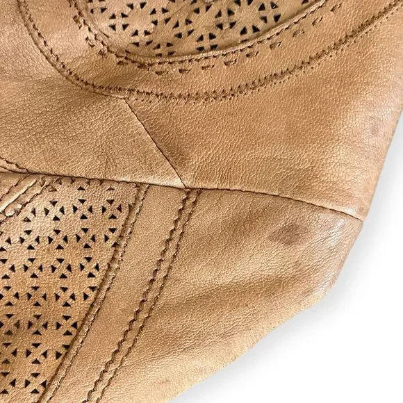 ELIE TAHARI X BERGDORF GOODMAN Cognac Ornate Leather Jacket, Size Small